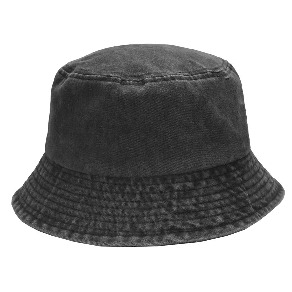 Bucket hat pigmentado prelavado negro