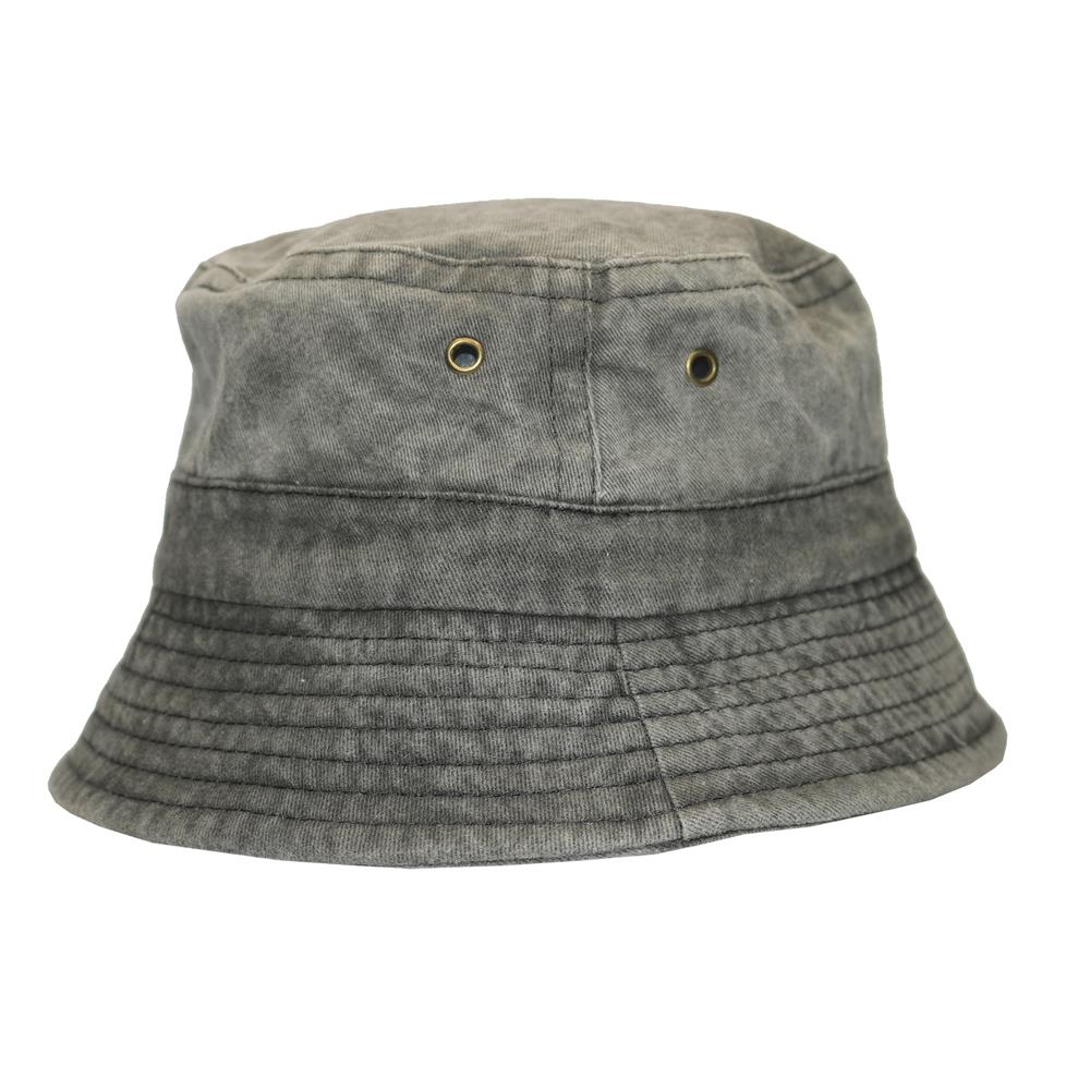 Bucket hat pigmentado prelavado negro