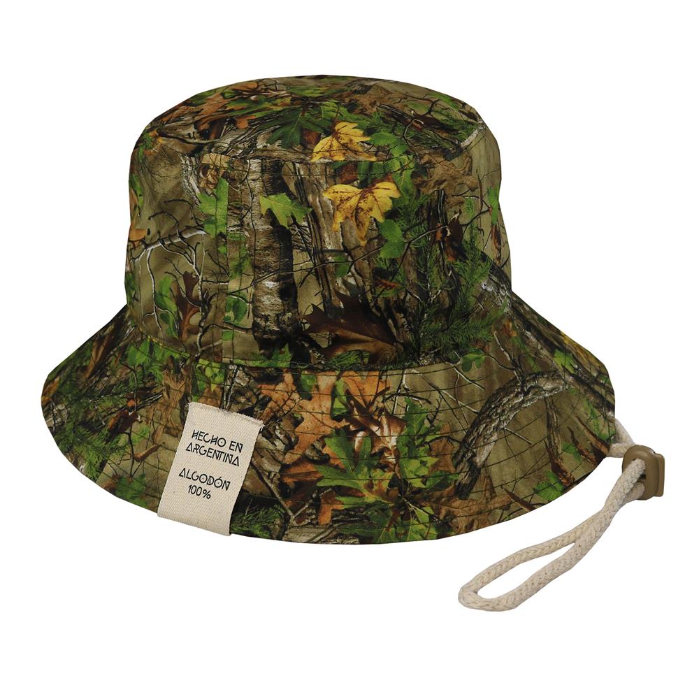 Bucket hat con cordón microfibra sublimada