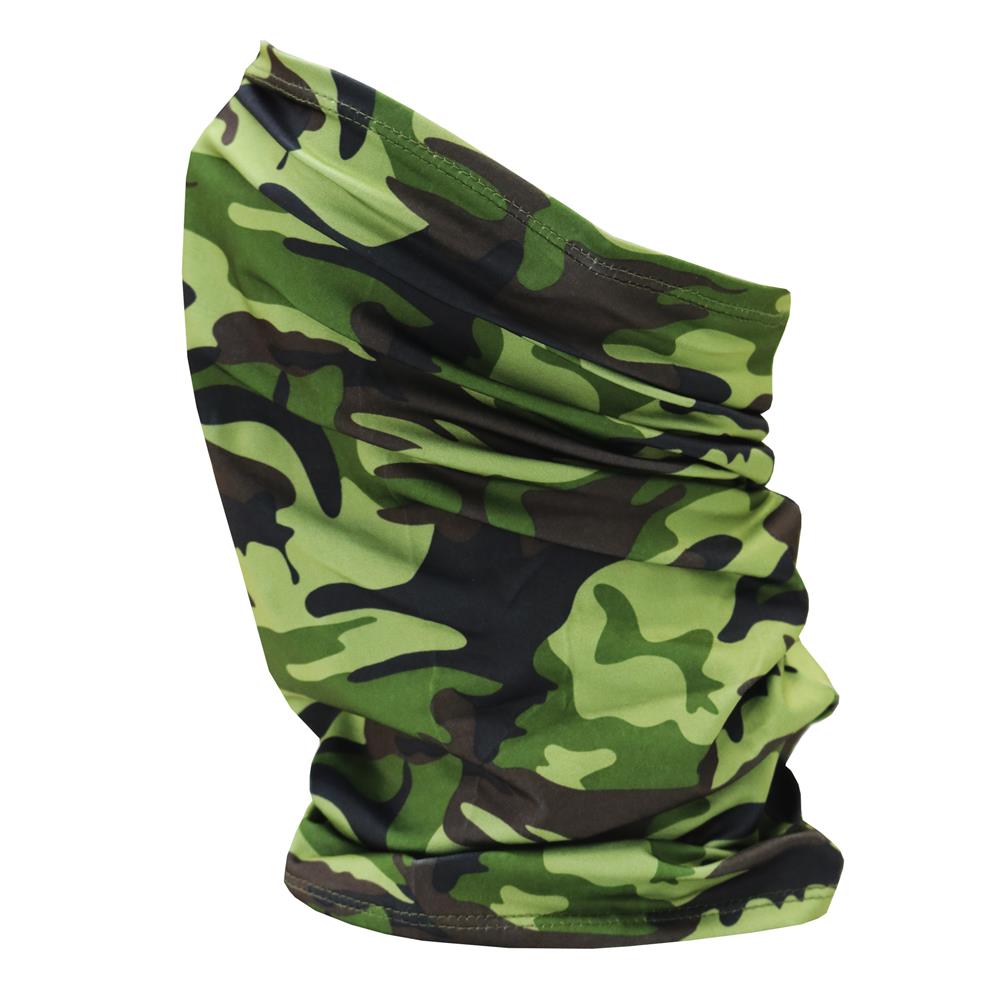 BANDANA MULTIUSO LISA UNISEX CAMUFLADO MILITAR VERDE