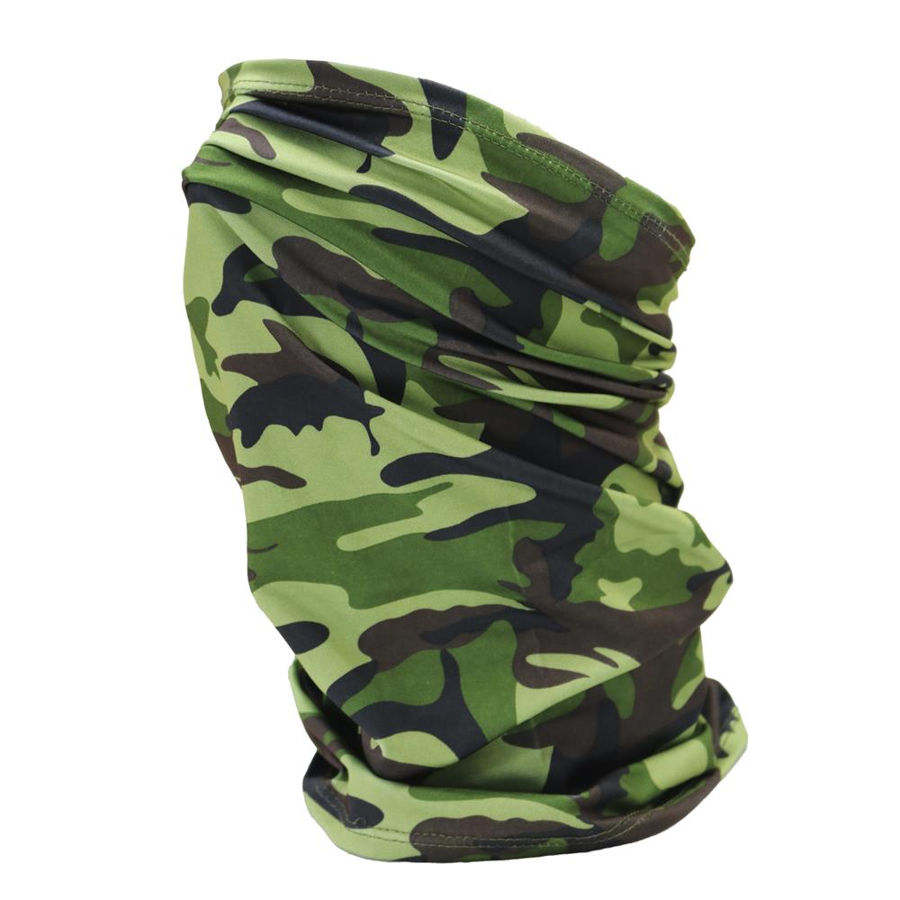 BANDANA MULTIUSO LISA UNISEX CAMUFLADO MILITAR VERDE