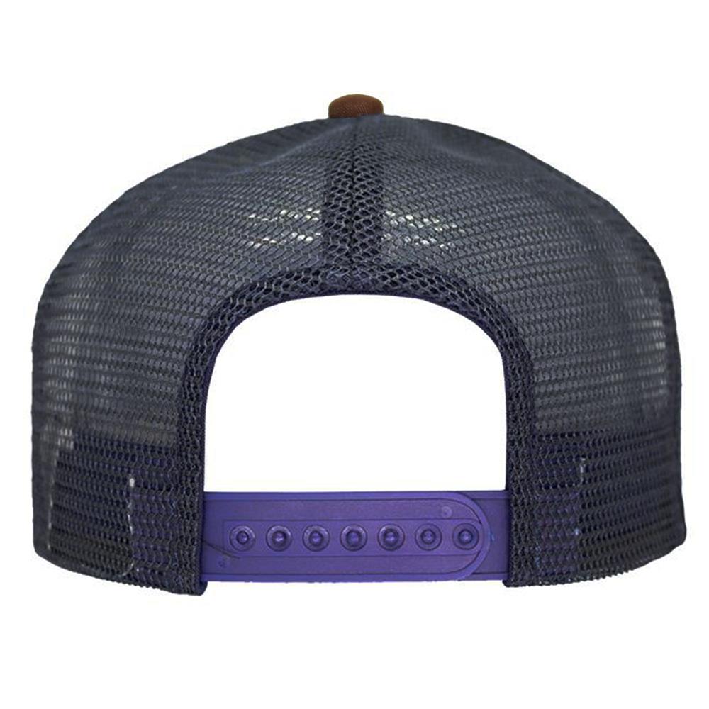 Trucker canva combinado en crudo marino y marron