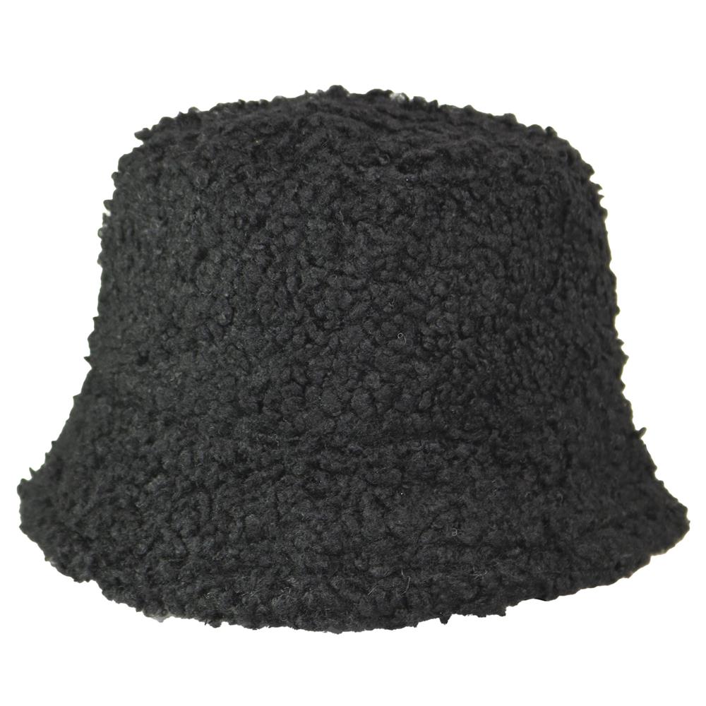 Sombrero piluso en corderito negro de adulto.