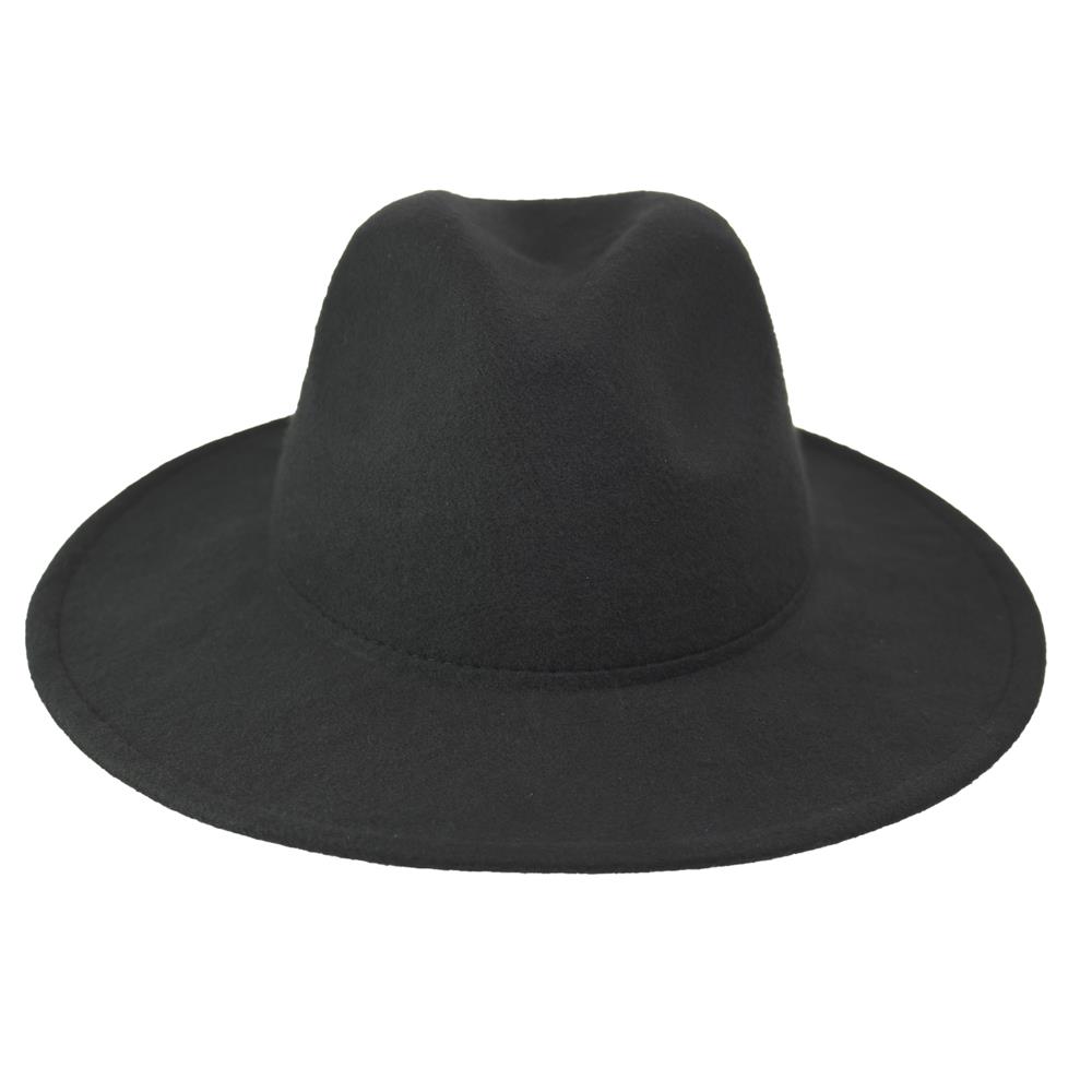 Sombrero de fieltro negro para adulto.