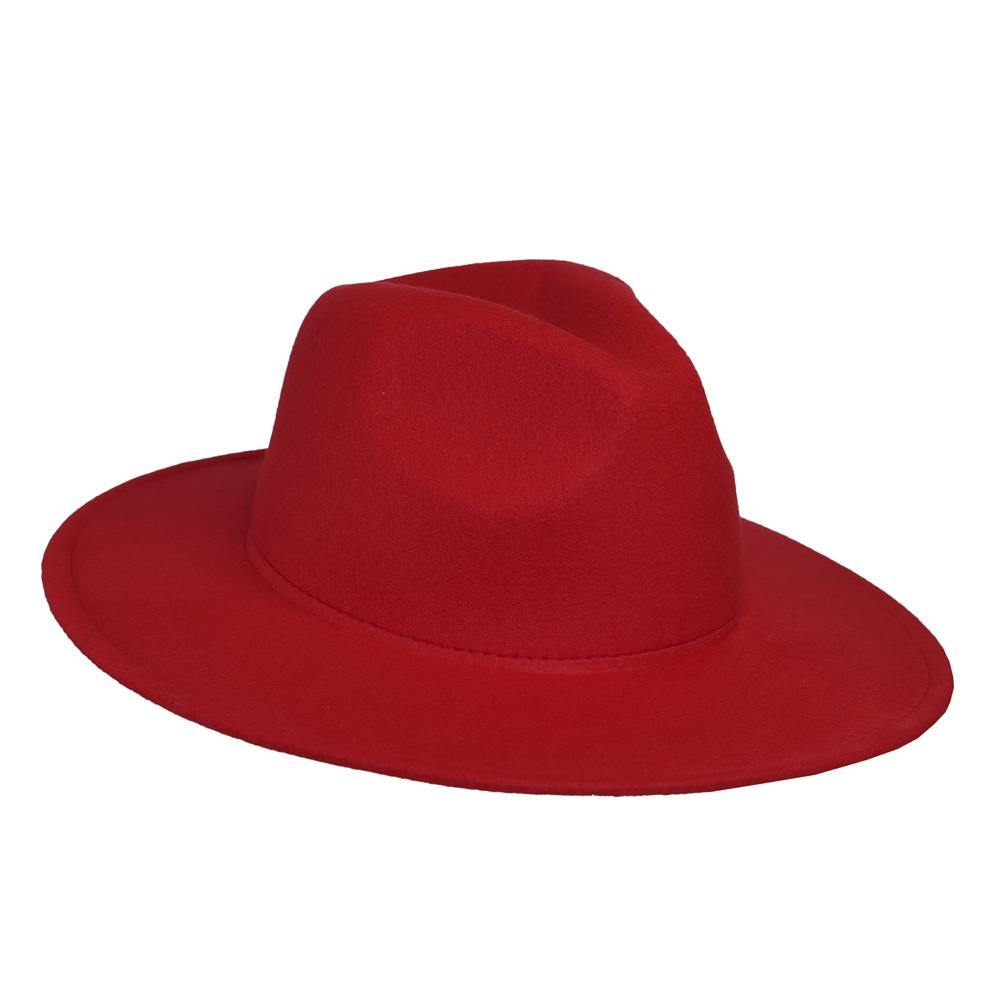 Sombrero de fieltro rojo para adulto