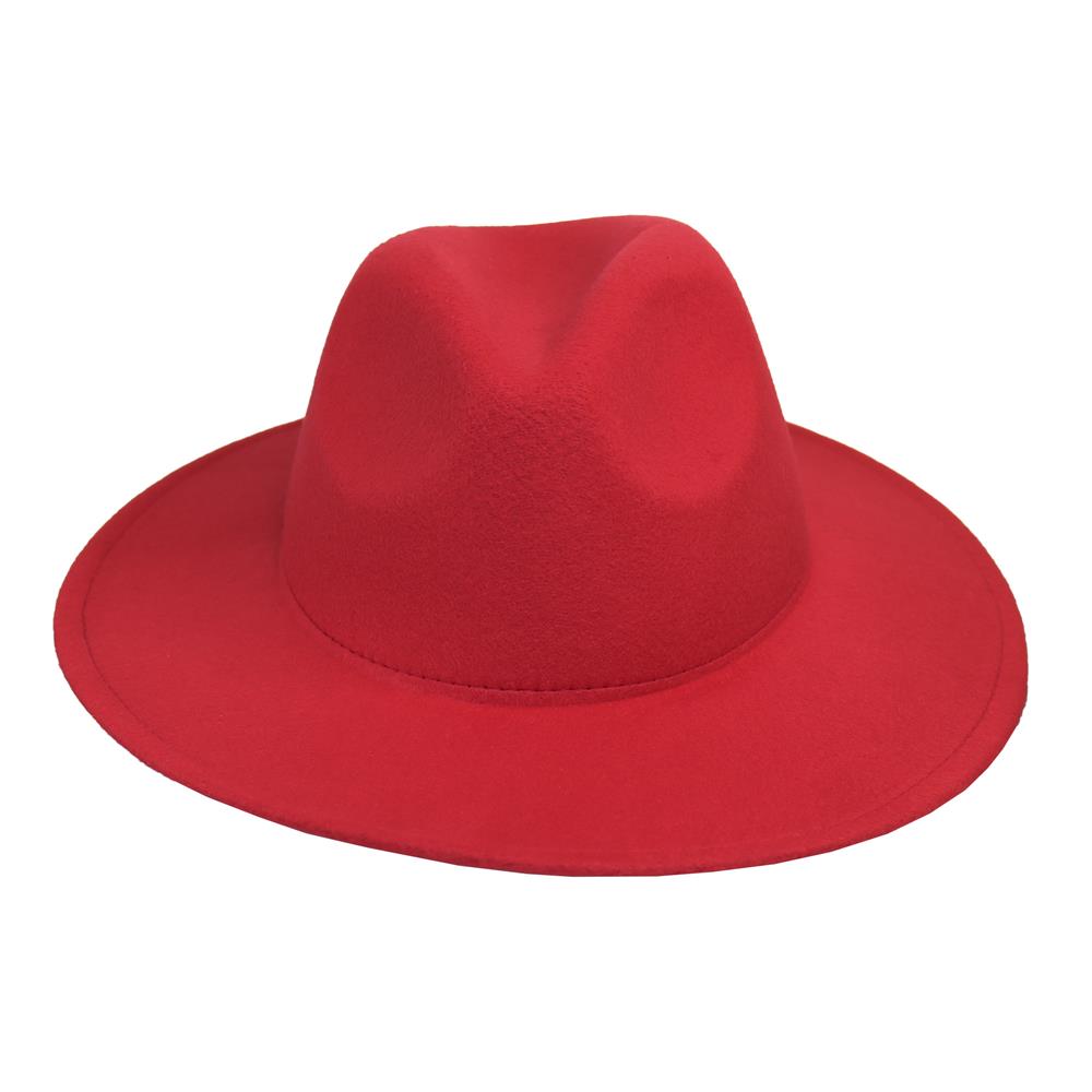 Sombrero de fieltro rojo para adulto