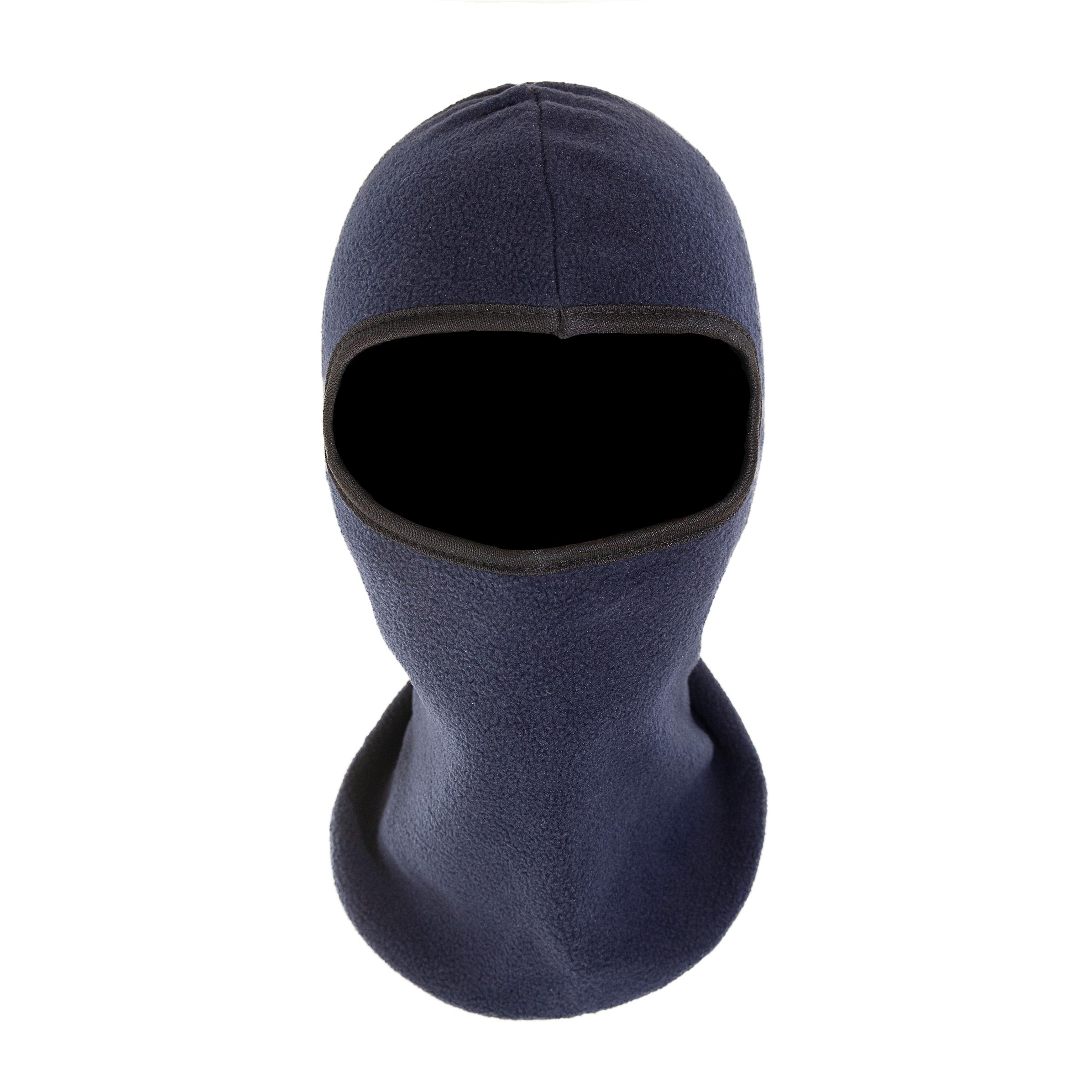 Pasamontaña de polar azul con vivo negro