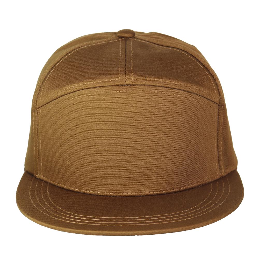 Gorra visera plana 7 paneles marron