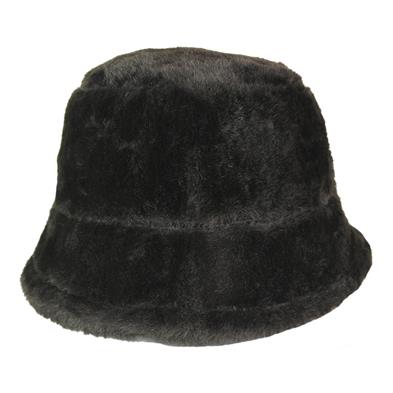Sombrero piluso en sherpa negro de adulto.