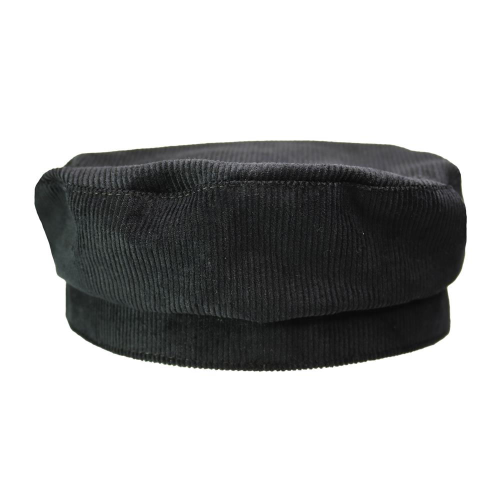 Gorra de corderoy básica forrada negra