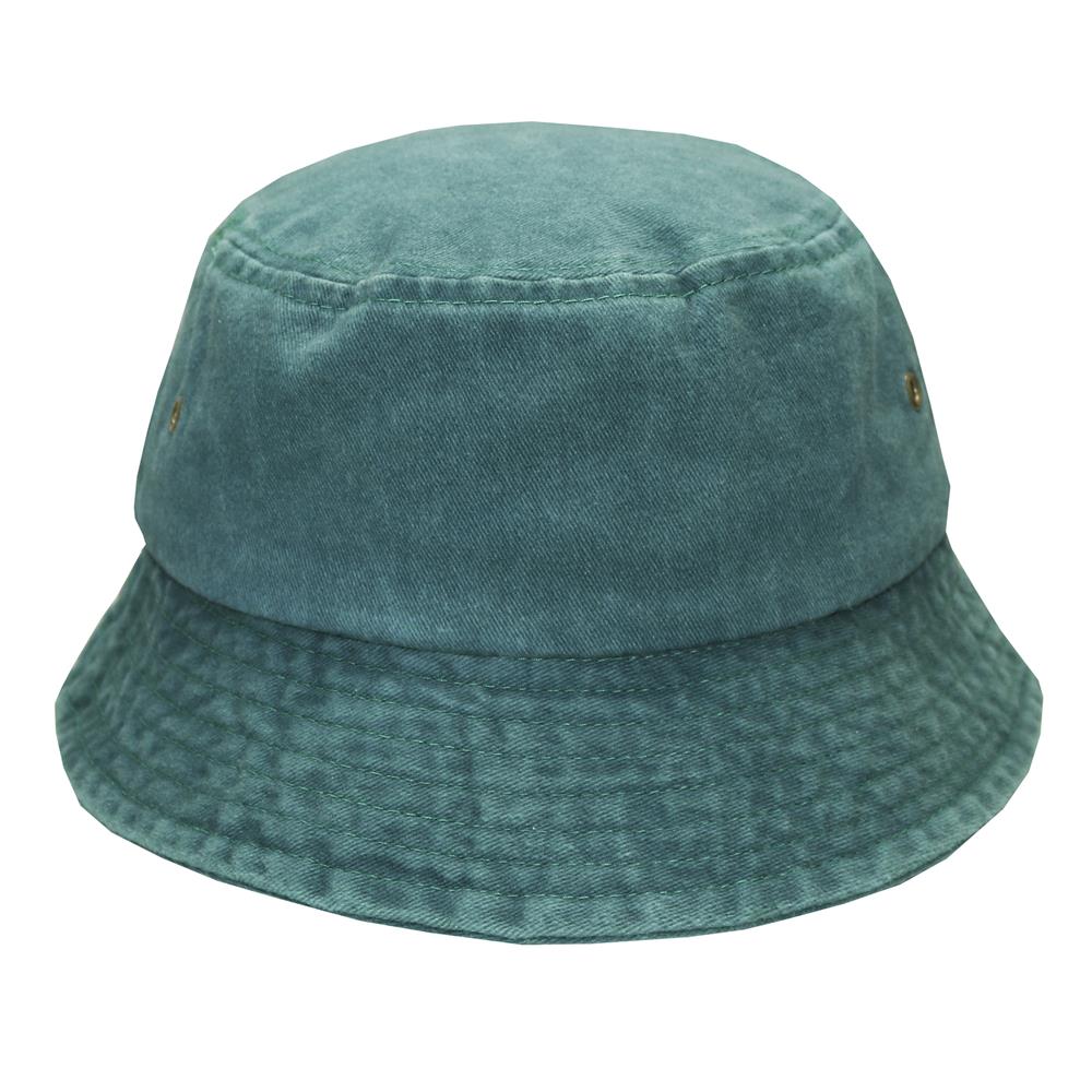 Bucket hat pigmentado prelavado verde 