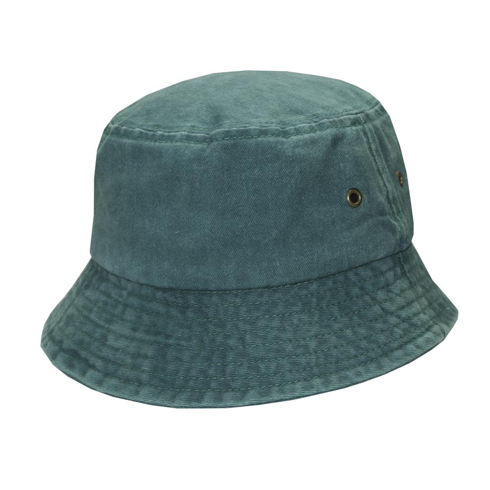 Bucket hat pigmentado prelavado verde 
