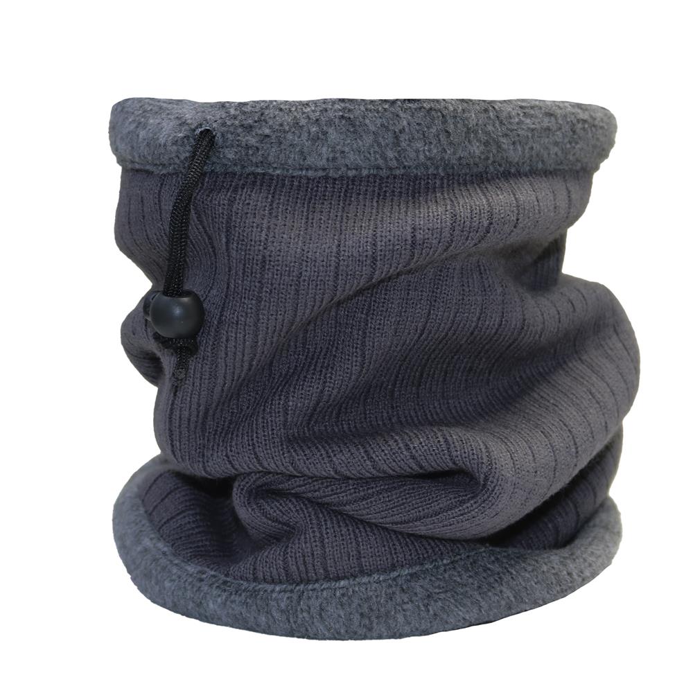 Cuello Tejido con peluche gris