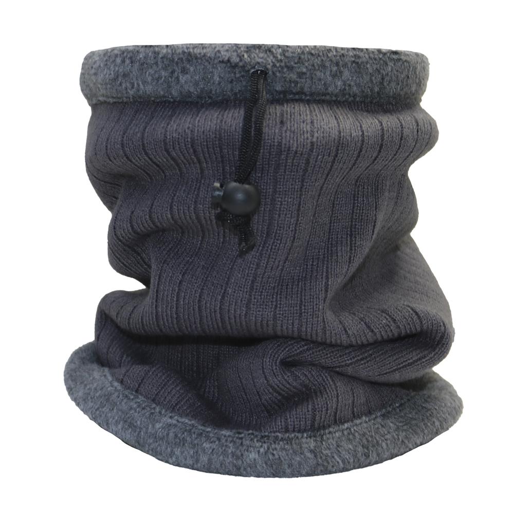 Cuello Tejido con peluche gris