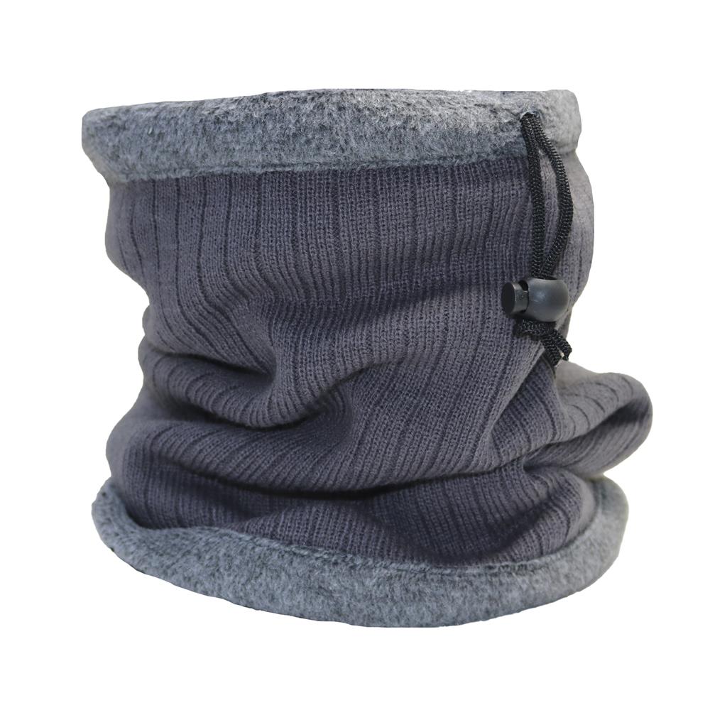 Cuello Tejido con peluche gris