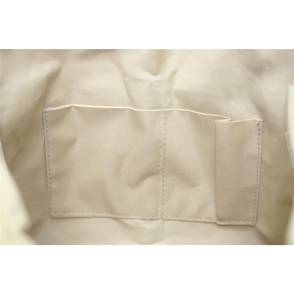 Tote bag puffer con boton caqui