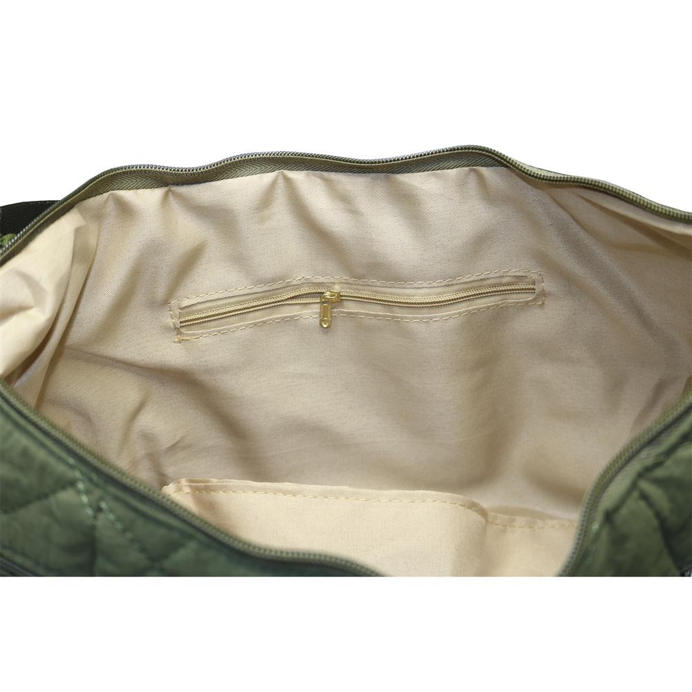 Tote bag puffer con cierres 