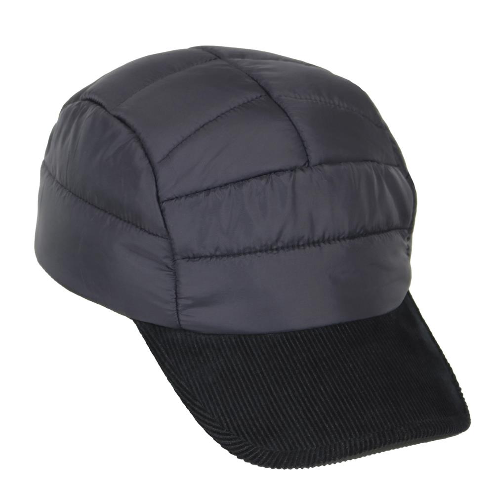 Gorra 5 paneles puffer negro 