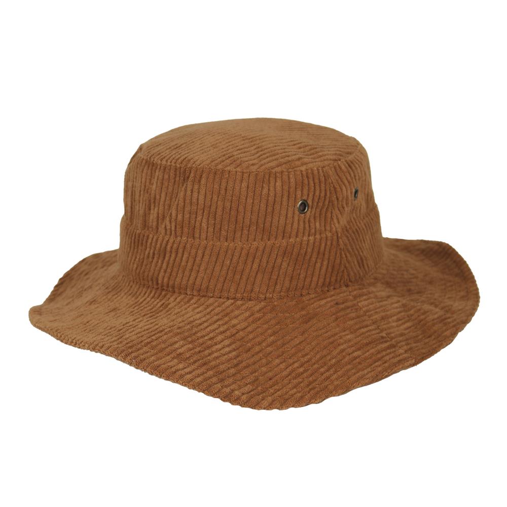 Chambergo de corderoy ala ancha marron