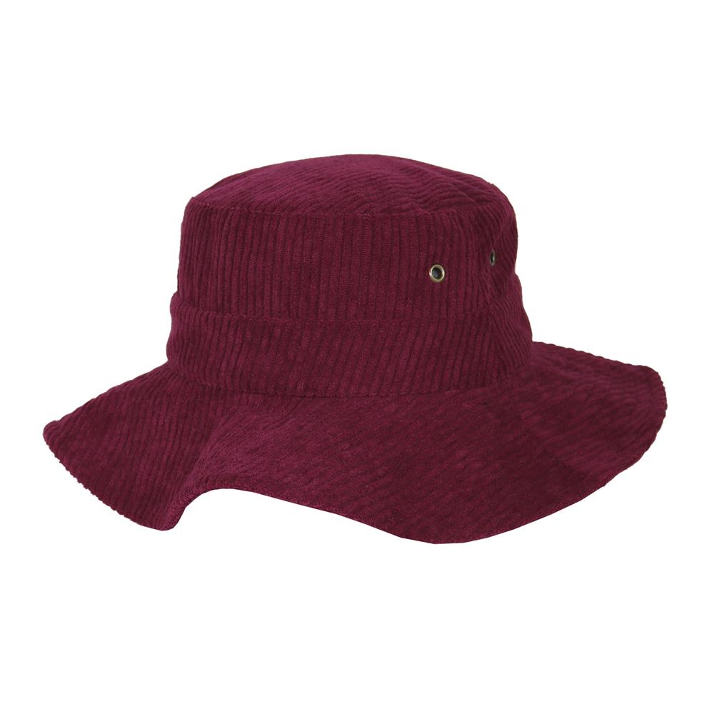 Chambergo de corderoy ala ancha bordo 