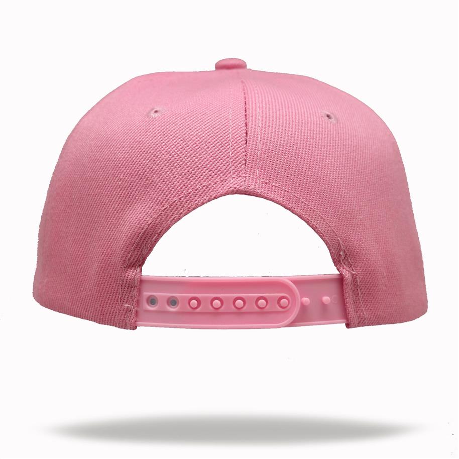 Gorra visera plana de acrílico para niño color rosa